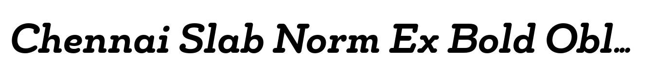 Chennai Slab Norm Ex Bold Oblique